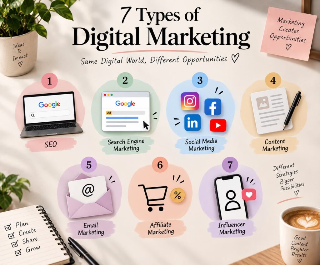 7 types of digital marketing