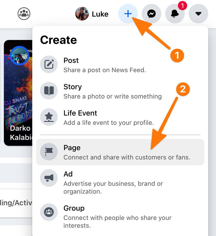 Create a Facebook Page